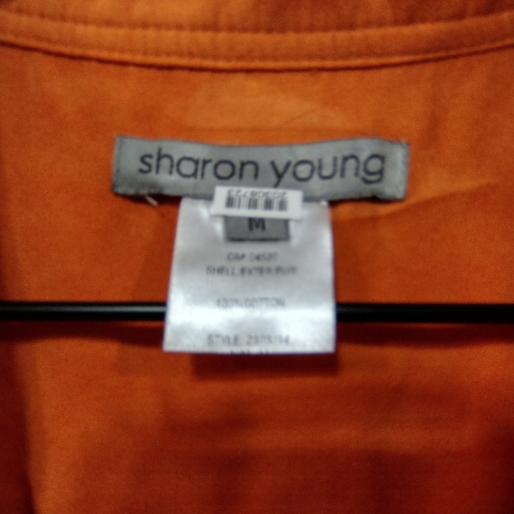 Sharon Young Utility Jacket Womens M Orange Retro 90s Y2K Casual Halloween - Picture 8 of 8